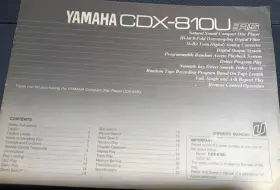 CDX-810U YAMAHA Cd Player Owners Manual