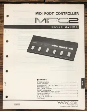MFC-2 YAMAHA Midi Controller Service Manual