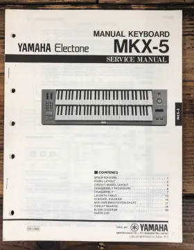 MKX-5 YAMAHA Keyboard Service Manual