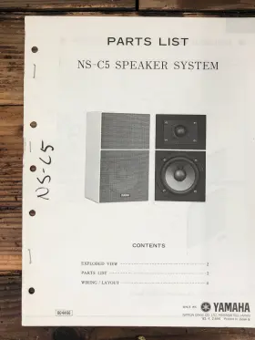 NS-C5 YAMAHA Speaker Service Manual