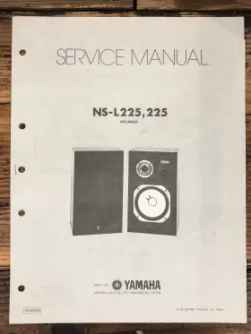 NS-L225 YAMAHA Speaker Service Manual