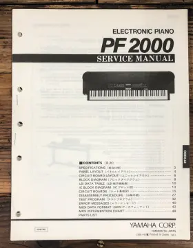 PF-2000 YAMAHA Piano Service Manual