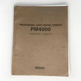 PM4000 YAMAHA Audio Mixing Console Operating Manual