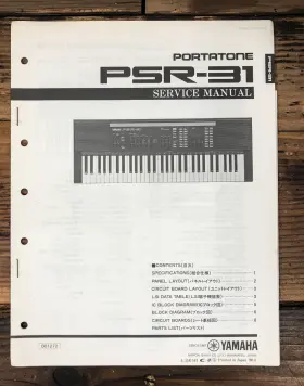 PSR-31 YAMAHA Portatone Keyboard Service Manual