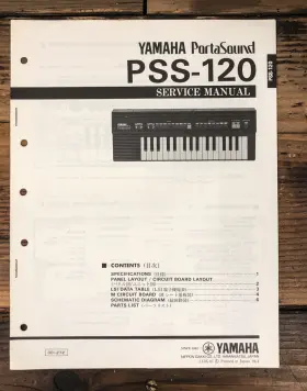 PSS-120 YAMAHA Portasound Keyboard Service Manual