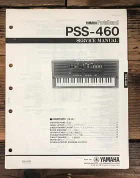 PSS-460 YAMAHA Portasound Keyboard Service Manual