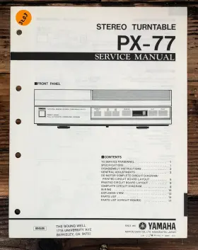 PX-77 YAMAHA Record Player Turntable Service Manual