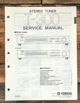 T-300 YAMAHA Tuner Service Manual