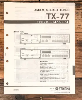 TX-77 YAMAHA Tuner Service Manual