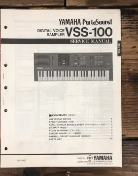 VSS-100 YAMAHA Voice Sampler Service Manual