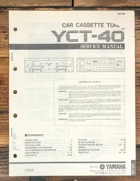 YCT-40 YAMAHA Cassette Service Manual