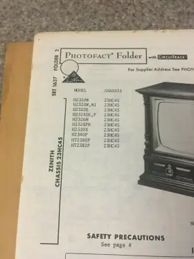 1637-2 ZENITH Sams Photofact Folder Console Tv #3