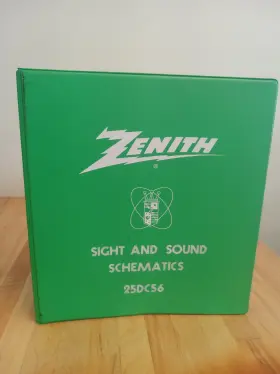 25DC56 ZENITH Sight Sound Schematics Manual Tapes