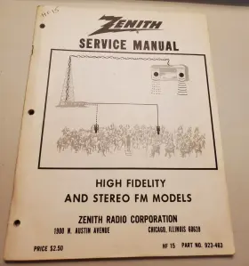 923-463 ZENITH Service Manual High Fidelity Stereo Fm