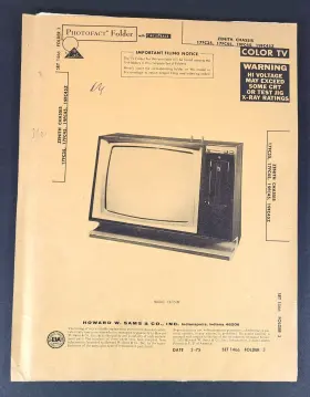 F4030 ZENITH Tv Photofact Folder Service Manual