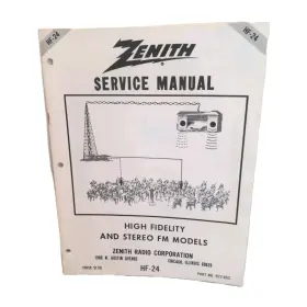 HF-24 ZENITH Service Manual High Fidelity Stereo Fm