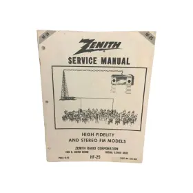 HF-25 ZENITH Service Manual High Fidelity Stereo Fm