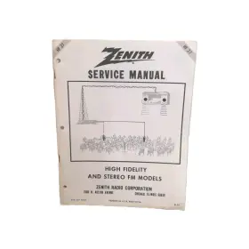HF-27 ZENITH Service Manual High Fidelity Stereo Fm