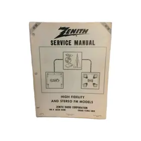 HF-30 ZENITH Service Manual High Fidelity Stereo Fm