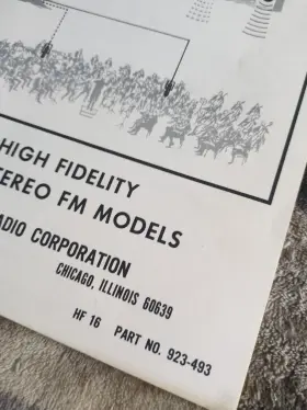 HF16 ZENITH Radio Service Manual Hf High Fidelity Stereo Fm #2