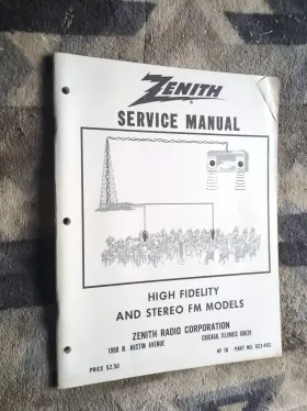 HF16 ZENITH Radio Service Manual Hf High Fidelity Stereo Fm #3