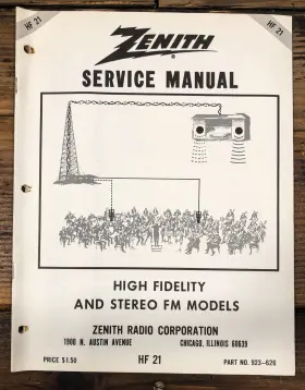 HF21 ZENITH High Fidelity Stereo Service Manual