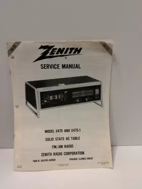 RA-52 ZENITH Fm Am Radio Digital Clock Service Manual