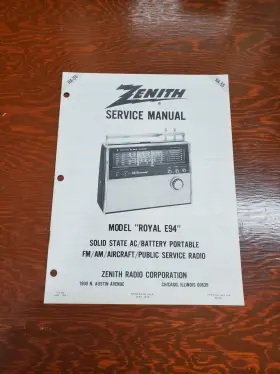 RA-55 ZENITH Royal Radio Service Manual