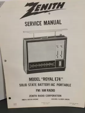 RA-58 ZENITH Royal Solid Radio Service Manual #3