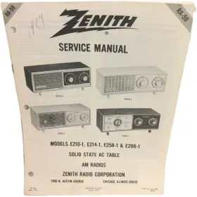 RA-59 ZENITH Service Manual Am Radios