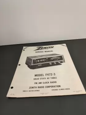 RA-63 ZENITH Service Manual Fm Am Clock Radio #3