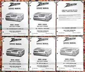 VR-2A ZENITH Service Manual Set Vhs Vcr Vol Schematics