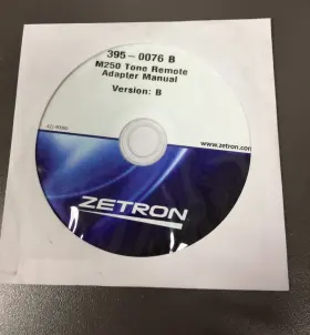 421-9006D ZETRON Tone Remote Adapter Manual Cd Format