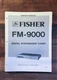 Fisher FM-9000 Tuner Service Manual *Original*