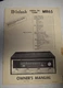 Original McIntosh MR65 Stereo FM Tuner Owner's Manual