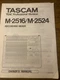 Owners Manual TEAC TASCAM Pro M-2516 M-2524 Mixer vintage original manuals