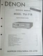 Denon TU-7.5 Tuner Service Manual Original