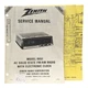 1980 Zenith Service Manual Model R441 FM/AM Radio/electronic Clock RA-110, 