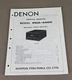 Denon Monaural Power Amplifier POA-4400 Service Manual D-4070