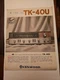 Original Kenwood TK-40U / AM-FM Stereo Receiver Advertising Flyer
