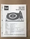 Dual Model 1224 1225 Record Player / Turntable Service Manual *Original*