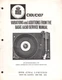 BSR - C101/ C107 Turntable - Original Service Manual