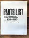 Akai CS-50 Tape Recorder  Parts List Manual *Original*