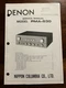 Denon Model PMA-630 Integrated Amplifier Amp Service Manual Original Genuine OEM