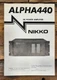 Nikko Alpha 440 Amplifier Owners / User Manual *Original*