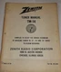 ZENITH ZAB 175 Series VHF UHF Rotary Switch Super TV Tuners Service Manual TM-14