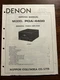 Denon Model POA-4400 Monaural Power Amplifier Amp Service Manual Original OEM