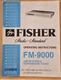 Vintage Fisher FM-9000 AM/FM Stereo Synthesizer Tuner Operating Instructions   F