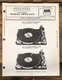 Sylvania / Dual Model 1015 1015F Record Changer Service Manual *Original*