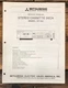 Mitsubishi DT-52 Cassette Service Manual *Original*